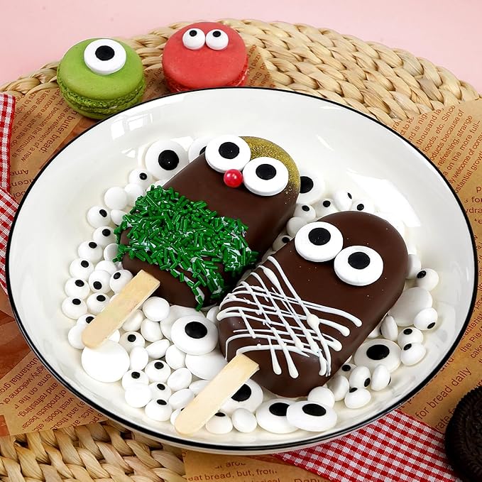 Edible Candy Eyeball Sprinkles, Googly Eyes Sprinkles for Cake Decorating, Baking, Cupcake, Cake Decorations, Ice Cream Toppings, 150g/5.29oz, Halloween, Holiday, Christmas Supplies