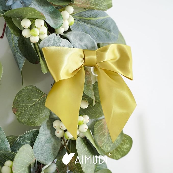 AIMUDI Gold Satin Bows 5.5" Bows for Gift Wrapping Satin Twist Tie Bows Premade Ribbon Bows for Treat Bags Invitations Baskets Wreaths Crafts Wedding Birthday Party Decorations, 24 PCs