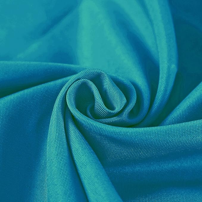 70 inch Round Tablecloth Washable Polyester Table Cloth Decorative Table Cover for Wedding Party Dining Banquet（70 inch, Caribbean Blue）