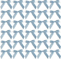 AIMUDI Dusty Blue Bows for Gift Wrapping Premade Satin Bows for Wedding Decor Pre Tied Twist Tie Bows Small Bows for Crafts Treat Bags Cake Pop Party Favors - 50 Counts