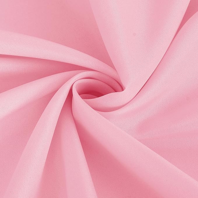 Fitable 6 Pack Pink Round Tablecloths - 120 Inches in Diameter - Stain Resistant and Washable Table Clothes, Polyester Fabric Table Covers for Wedding, Party, Banquet, Formal Events