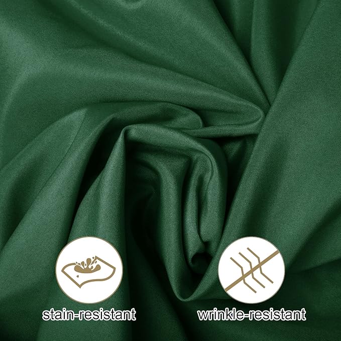 Ascoza 2pack 120 Inch Hunter Round Tablecloth in Washable Polyester Fabric for Wedding/Banquet/Restaurant/Parties