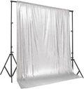 PartyDelight Silver Sequin Backdrop 10Ftx10Ft Photography Wedding Backdrop