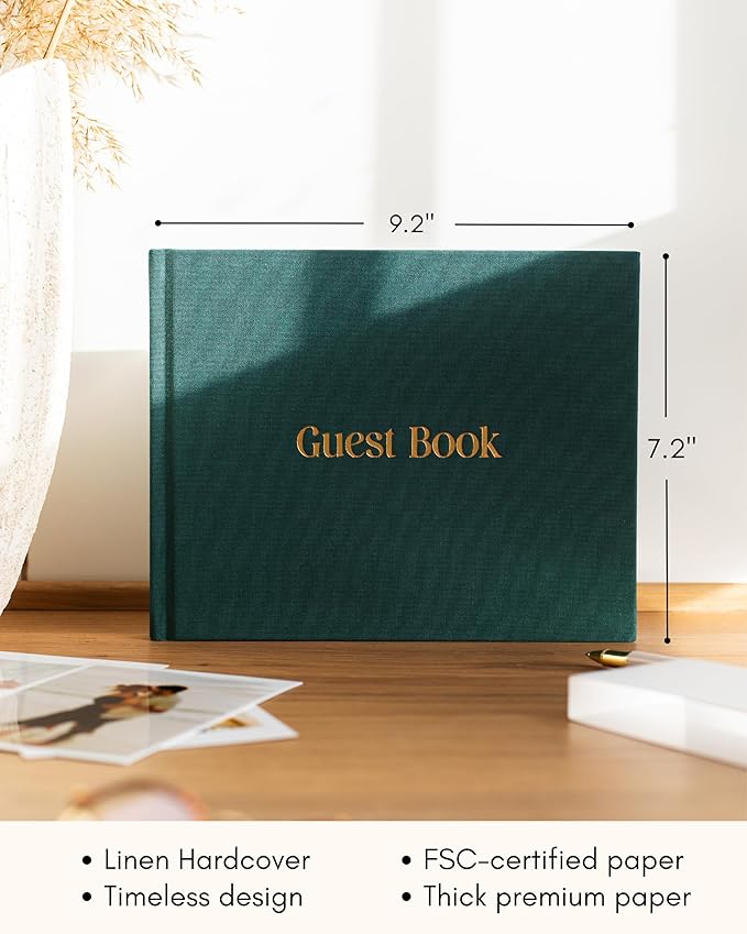 Lamare 2025 Graduation Guest Book – Elegant Guest Book for Party, Graduation, Baby Shower Guest Book & Polaroid Guest Book for Wedding