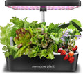 14Pro Hydroponics Growing System Kit (14 Pods), Large Indoor Herb Garden Kit with 5L Watertank, LED Grow Light, Perfect Hydroponic Gardening Gifts, Adjustable Height Up to 18.7", Black