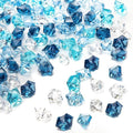 DomeStar 1050PCS Mixed Blue Fake Ice, Fake Diamonds, Vase Fillers Clear Rocks for Fish Tank Table Scatter Decor