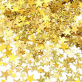 Hestya 60g Star Confetti Glitter Table Confetti Metallic Foil Stars for Party Wedding Festival Decorations(Glitter Gold Set,10mm and 6mm)