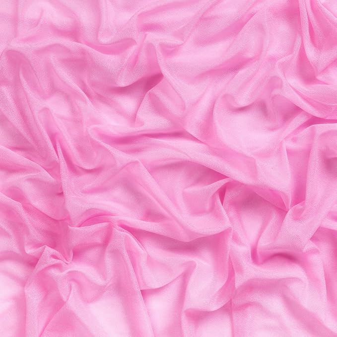 VDS Pack of 1 Panel (30 Inch X 20 Feet) Wedding Arch Draping Fabric Sheer Chiffon Fabric Drapery for Wedding Ceremony Reception Swag Backdrop Canopy Chuppah ARBO Altars Decoration (Bubblegum)