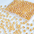 220Pcs 10mm Crystal Glass Beads for Jewelry Making Beads for Bracelets Necklace Pendants Making Supplies(Gold Champagne)