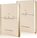 Wedding Vow Books His and Hers- Hard Cover Vow Books - Set of 2 with Silk Bookmarks & 40 Lined Pages - His & Hers Gifts Wedding Vow Book -Renewal & Wedding Must Haves (to My Husband/Wife)