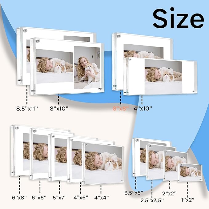 Canetti Design Group The Original Magnet Frame - Clear Acrylic-8.5x11 inch
