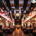 PartyVillage 2 Panels 5ftx30ft Black Ceiling Drapes for Halloween Parties – 30 FT Extra Long Thick Polyester Wrinkle-Free Drapery Tent Decor Decorations for Birthday Party Ceremony Stage Swag