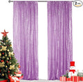 Hahuho Lavender Sequin Backdrop Curtain, 2PCS 2FTx8FT Glitter Backdrop Curtain for Parties, Christmas, Wedding, Party Decoration（2 Panels, 2FT x 8FT, Lavender