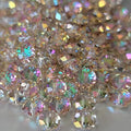 460Pcs 8mm Crystal Glass Beads for Jewelry Making Beads for Bracelets Necklace Pendants Making Supplies(Silver Champagner)