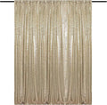 Champagne Sequin Backdrop 8FTx8FT 1 Panel Sparkle Metal Backdrop Curtain Glitter Background Drape for Weddings Showers Parties Photography Birthday