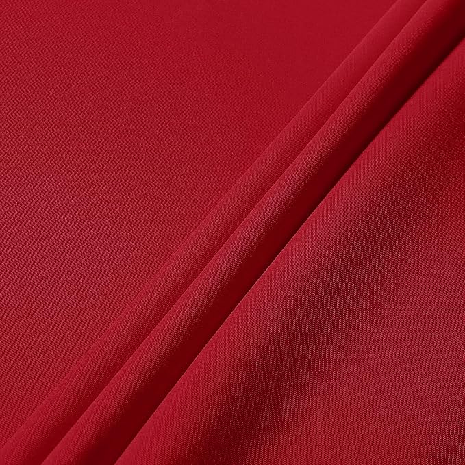 sancua Round Tablecloth - 60 Inch - Water Resistant Spill Proof Washable Polyester Table Cloth Decorative Fabric Table Cover for Dining Tables and Buffet Parties, Christmas Red