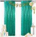 ShinyBeauty 2PCS 4x7FT Green Sequin Backdrops | Sparkle & Shimmer Photo Background for Christmas Parties, Weddings, Events | Elegant & Durable Photography Backdrop