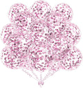 50pcs Light Pink Foil Confetti Balloons,12 inch Latex Balloon with Light Pink Confetti Inside for Birthday Family Party Wedding Party Baby Shower Decoration Supplies