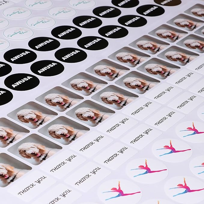 Custom Personalized Labels - Any Design Image Logo Text, Business Logo, Thank You Stickers, 100 Labels (Star, 3"x3")