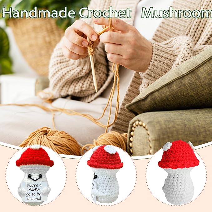 Birthday Gifts for Women Man-Emotional Cheer Support,Funny Handmade Mushroom,Unique Cute Presents for Her Him Women Men Friend Coworker Family