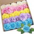 N&T NIETING Artificial Flowers, Fake Flowers Roses Perfect for DIY Wedding Bridal Bouquets Centerpieces Bridal Shower Party Home Flower Arrangement Flowers Decorations, 25Pcs, Series Color B