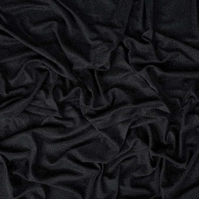 VDS Pack of 2 Panel (30 Inch X 30 Feet) Wedding Arch Draping Fabric Sheer Chiffon Fabric Drapery for Wedding Ceremony Reception Swag Backdrop Canopy Chuppah ARBO Altars Decoration (Black)