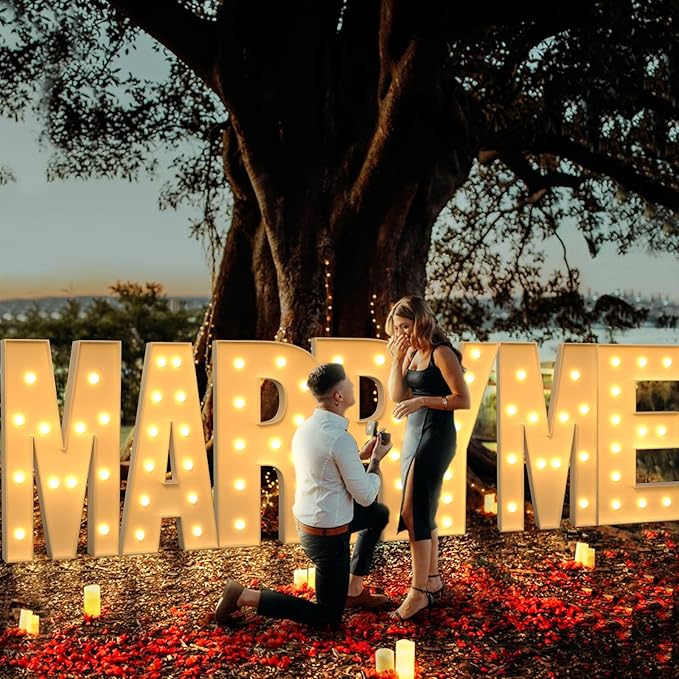 imprsv Marquee Light Up Letters, 4FT Mosaic Letters with Light for Baby Shower Graduation Party Decor, Large X for Engagement Wedding Party Decorations (Need to Assemble)