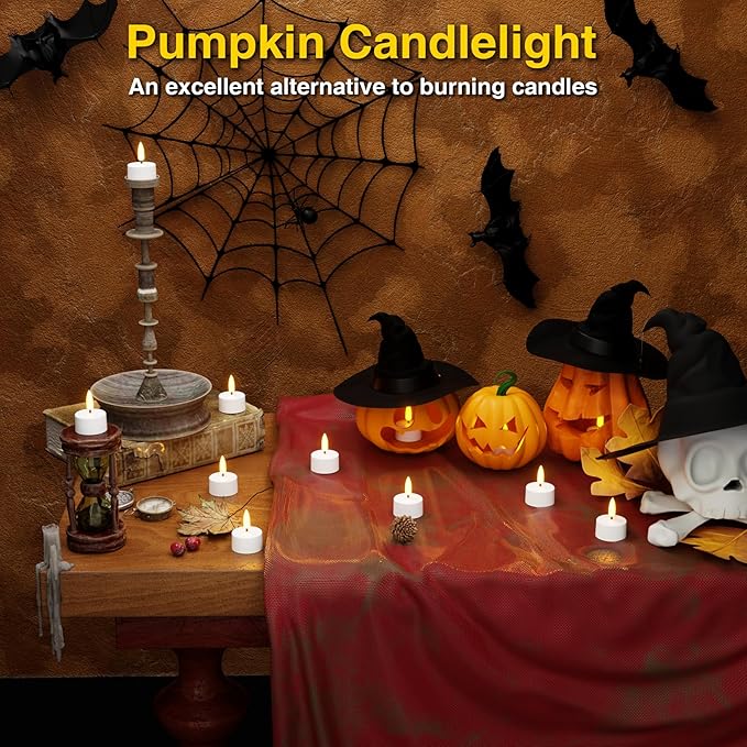 Flameless Tea Lights Candles with Charging Station, LED Tea Lights Candles with Remote Control Timer for Wedding, Christmas, Halloween,Anniversary, Home Decor, 6-Pack