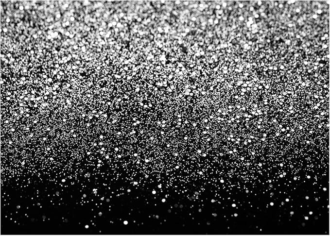 WOLADA Black and Silver Backdrop Silver Glitter Backdrop for Photography Wedding Birthday Baby Shower Party Photo Studio 8x6FT FW18