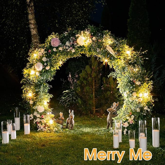 7.2ft Round Backdrop Stand, Stable Balloon Arch Stand, Metal Wedding Arch Backdrop Stand Circle Backdrop Stand Frame for Wedding, Birthday Party, Baby Shower Decoration (Gold)