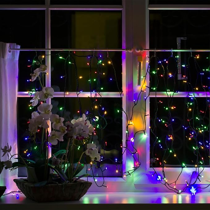 100 LED Christmas String Lights, 39FT Indoor Lights Plug-in with 8 Modes & Timer & Memory Function, Waterproof Christmas Lights Outdoor for Holiday Party Christmas Tree Decor