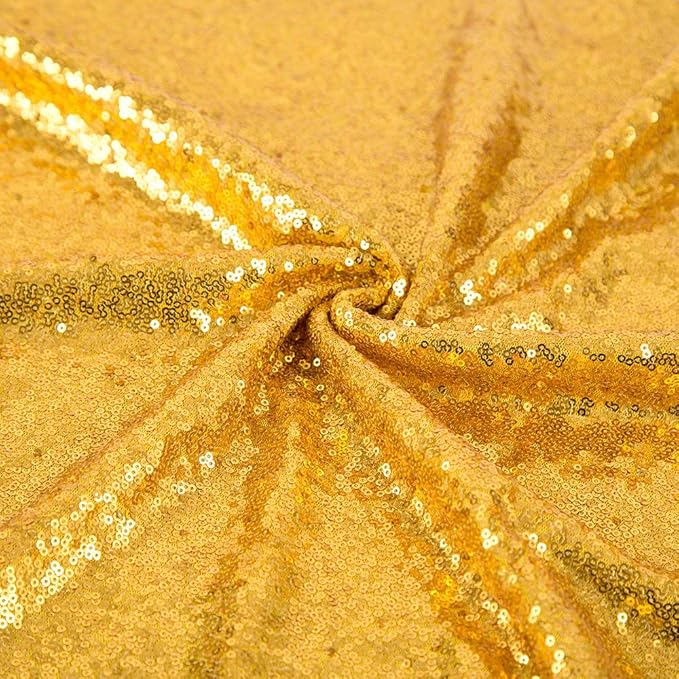 JYFLZQ Gold Sequin Backdrop Curtains 8ft x 8ft 1 Panel Glitter Photo Booth Backdrops Sparkly Photography Background Drapes for Parties Wedding Bridal Showers