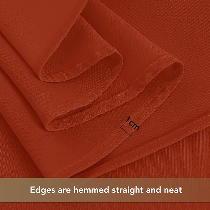 sancua Small Square Tablecloths 36x36 Inch Rust - Fall Table Cloth for Square or Round Tables, Burnt Orange Washable Polyester Fabric Table Cover for Thanksgiving Nightstand End Bedside Tables