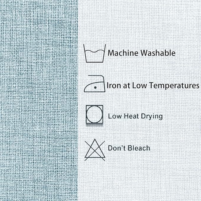 Hiasan Faux Linen Rectangle Tablecloth - Wrinkle and Stain Resistant Washable Table Cloth for Kitchen Dining Room Holiday Table Cover for Dinner, Lux Slate Blue, 70 x 120 Inch
