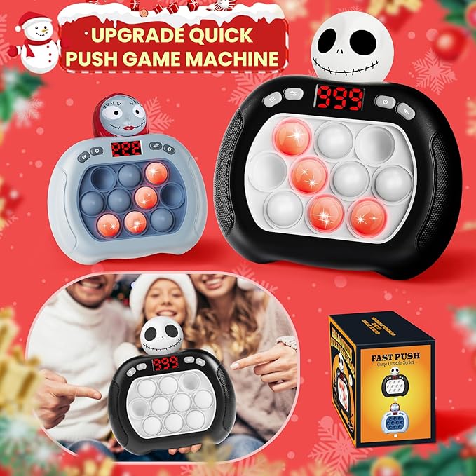 Halloween Pop Game Light Up Fidget Toy,Nightmare Be Christmas Toys for Kids Girls Boys Toddler Adult,Halloween Game Toy,Halloween Party Favors Trick or Treat Gifts