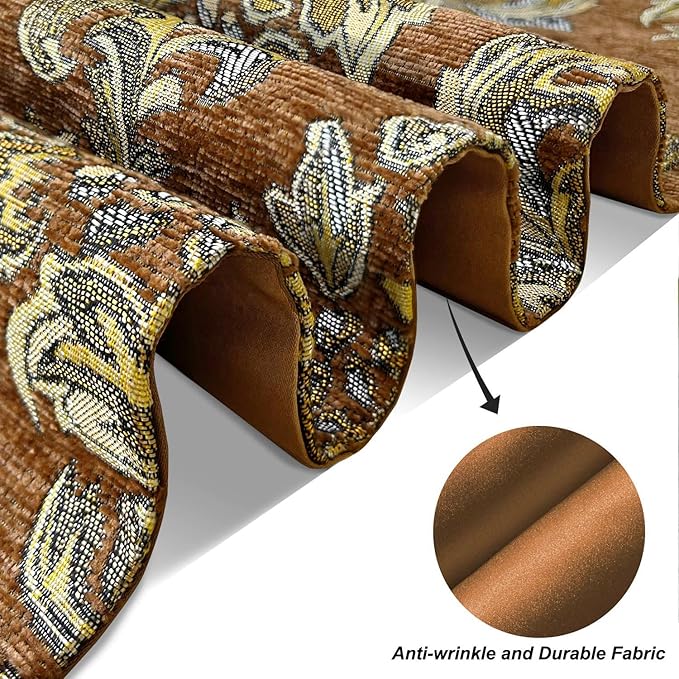 Table Runners 108 inches for Dining Room Dresser Christmas Thanksgiving Party Decorations (Caramel)