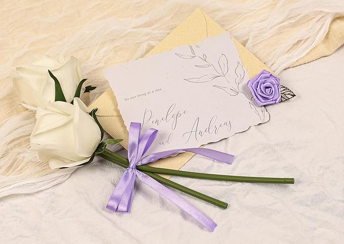 Light Purple Satin Ribbon 3/8 inch X Continuous 50 Yards, Single Face Polyester Ribbon Perfect for Gift Wrapping, Flower Bouquet, Wedding Decor, Crafts, Bow Making, Sewing and More