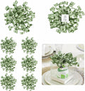 5'' Sage Green Bows Curly Ribbon Bows for Gift Wrapping, Satin Bows with Double-Sided Tape, Self Adhesive Bows for Party, Wedding, Birthday Decor, Premade Bows for Crafts, Wine Glasses-8 PCs