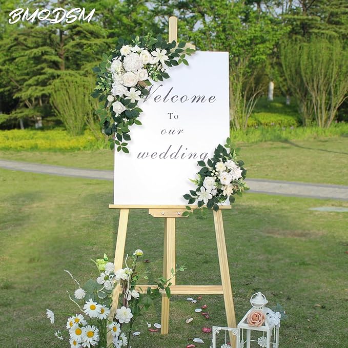 Pack of 2 Faux Flowers,Wedding Arch Flowers,Wisteria Hanging Flowers,Flower Garland Be Suited to Aisle Decorations for Wedding Ceremony,Wedding Arches for Ceremony