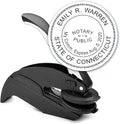MaxMark Notary Seal Round Embosser for Connecticut State - Includes Gold Burst Seal Labels (50 Count)