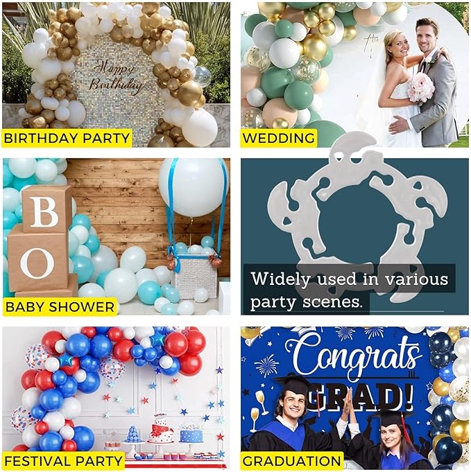 100PCS Balloon Arch Clips, Reusable Balloon Clips for Balloon Arch, Plastic Balloon Supplies for Stand, Balloon Garland Clips for Party Wedding Baby Shower Decorations