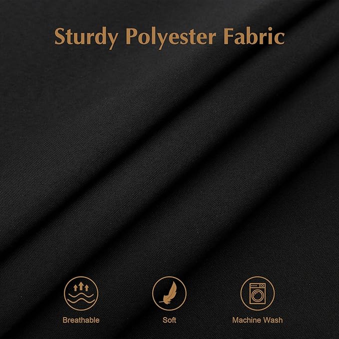 2 Pack Small Square Table Cloth 24X24 Inch Black Washable Fabric Tablecloth Polyester Solid Tables Cover for Night Stand End Table Side Table Outdoor Indoor