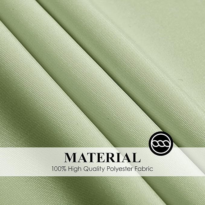 Round Tablecloth 2 Pack 108 Inch Sage Green Tablecloths Washable Decorative Linen Polyester Table Clothes Cover for Dining Table Banquets Buffet Parties and Wedding