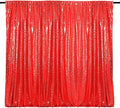 Red Sequin Backdrop Curtains 1 Panel 10FTx10FT Glitter Red Photo Backdrop Drapes Party Wedding Baby Shower Curtain Sparkle Photography Background