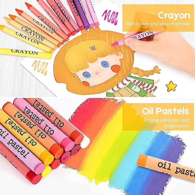 Art Case Coloring Set - (251ct), Art Kit for Kids, Toys for Girls & Boys, Art Supplies Set, Gift for Kids with Trifold Easel, Scratch Paper, Sketching/Coloring Book, Crayons Pencils