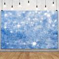 YongFoto Silver Blue Glitter Backdrop 8x6ft Silver Light Spots Blue Sequin Bokeh Photography Background Birthday Bridal Shower Wedding Photography Background Party Banner Portraits Photoshoot Props