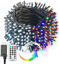 BrizLabs Color Changing Christmas Lights, 180ft 500 LED with Remote, 11 Modes Cool White & Colored Outdoor/Indoor Xmas Tree Lights