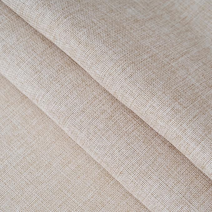 NLMUVW Oatmeal Linen Tablecloth Rectangle 8ft, Rustic Textured Table Cloth Water Resistant Farmhouse Table Cover for Kitchen Dining Party Coffee, 54x120 Inch