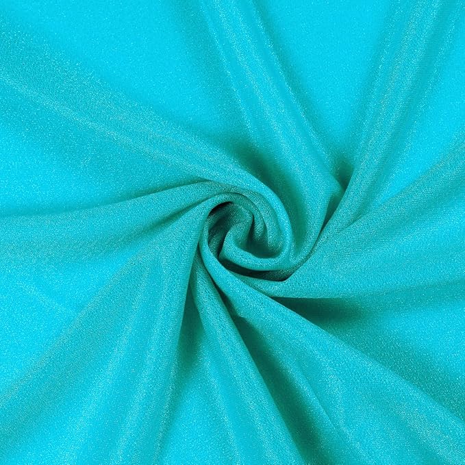 VDS Pack of 1 Panel (30 Inch X 20 Feet) Wedding Arch Draping Fabric Sheer Chiffon Fabric Drapery for Wedding Ceremony Reception Swag Backdrop Canopy Chuppah ARBO Altars Decoration (Peacock Blue)