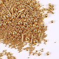 Gold Pearl Sprinkles for Cake Decorating, Pearl Metallic Rod Mix, 4.23 oz Gold Sprinkles for Cupcakes, Ice Cream, Cookies, Baby Showers, Celebrations, Weddings, Valentines, and Easter. (120g)